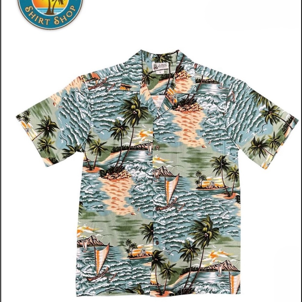 Aloha Republic Sunset Hawaiian Men’s Shirt XL